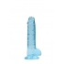 Realrock 7in Realistic Dildo W/ Balls Blue