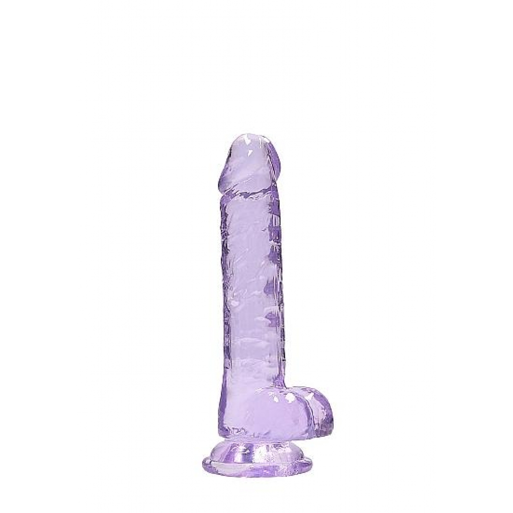 Realistic 7 Inch Purple Dildo With Balls