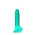 Realrock 7in Realistic Dildo W/ Balls Turquoise