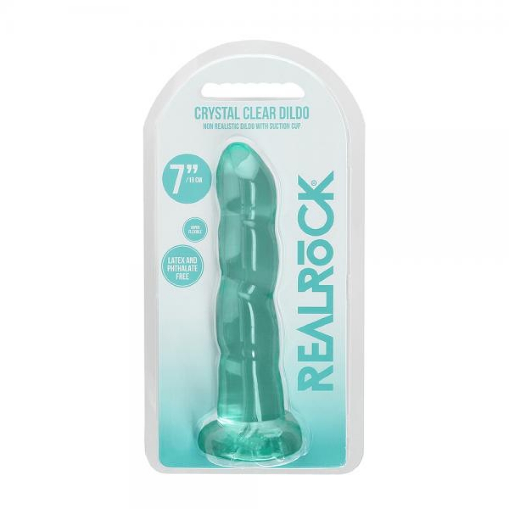 Realrock Non-realistic 7 Inch Dildo - Turquoise