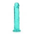 Realrock Straight Realistic 7-Inch Dildo Turquoise