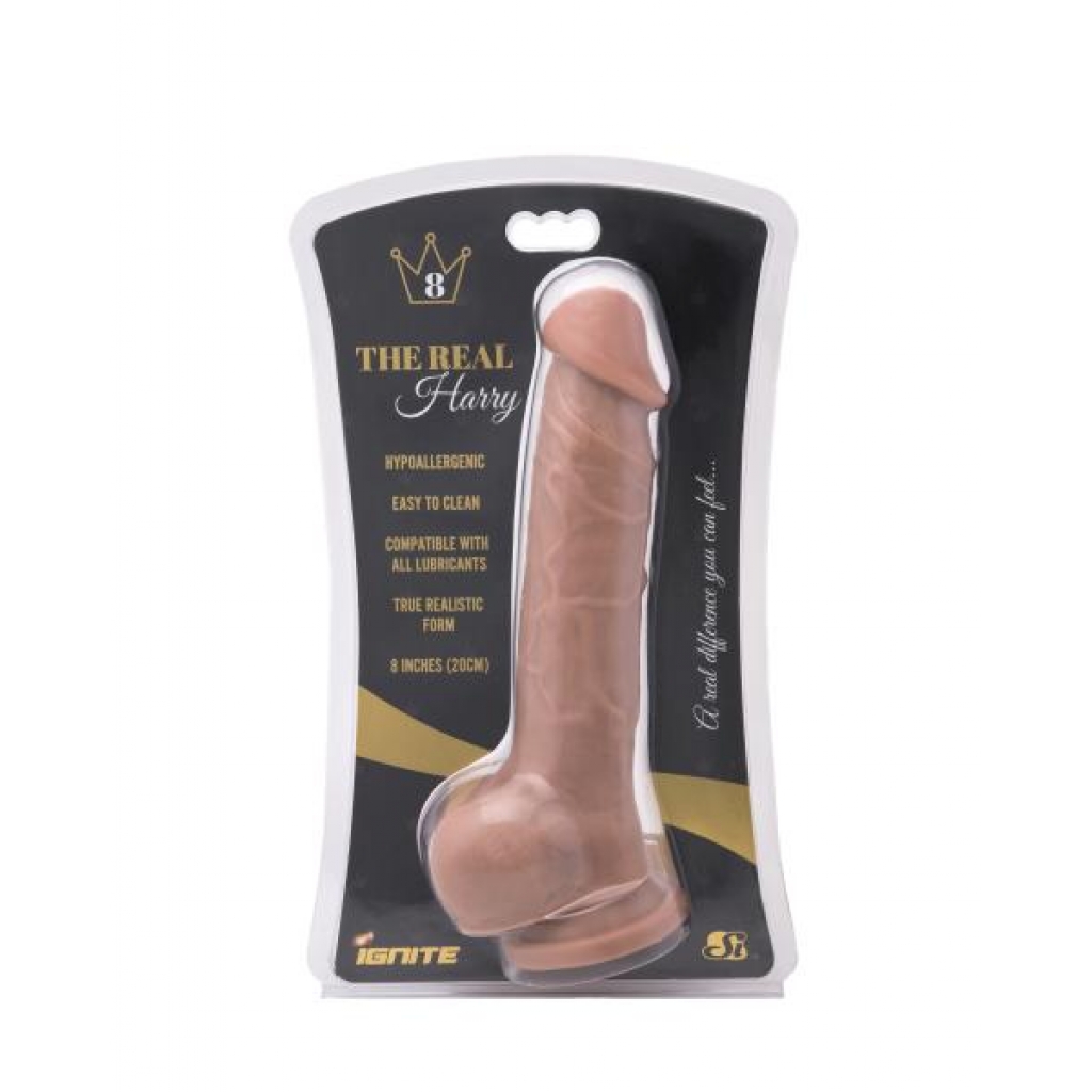 Real Harry 8 inches Dildo - Caramel Tan