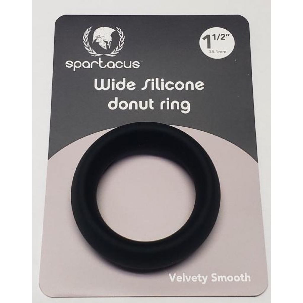 Wide Silicone Donut Ring - Black (1.5 inches)