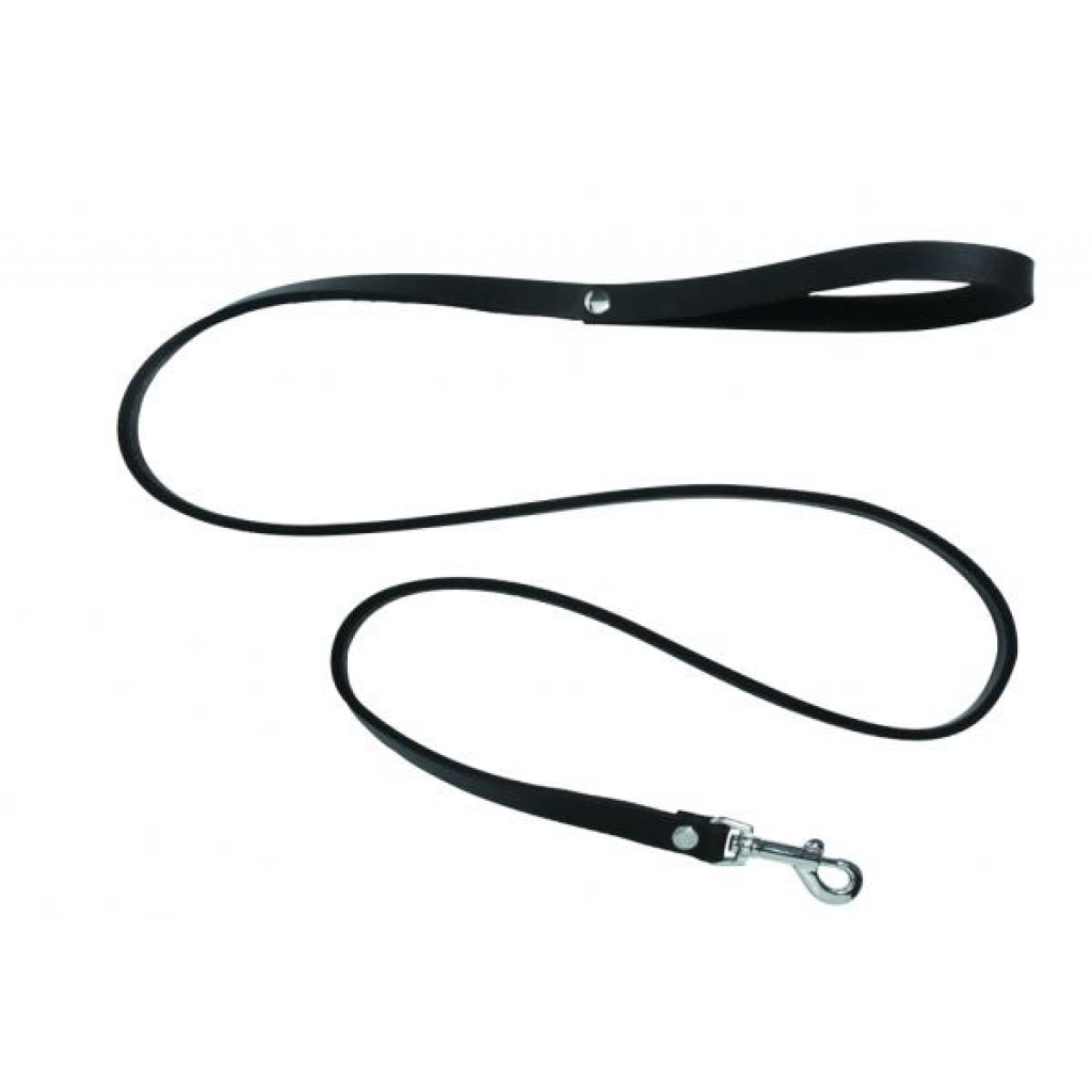 4 Ft High-Quality Extremeline Leather Leash - Black