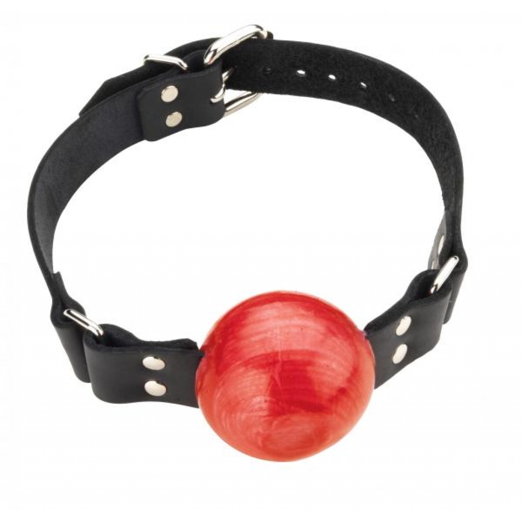 Large Ball Gag with Buckle - Intimate Silence 2 Inch - Red