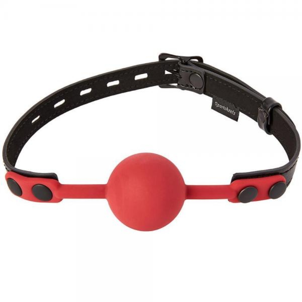 Sportsheets Saffron Ball Gag Black Red