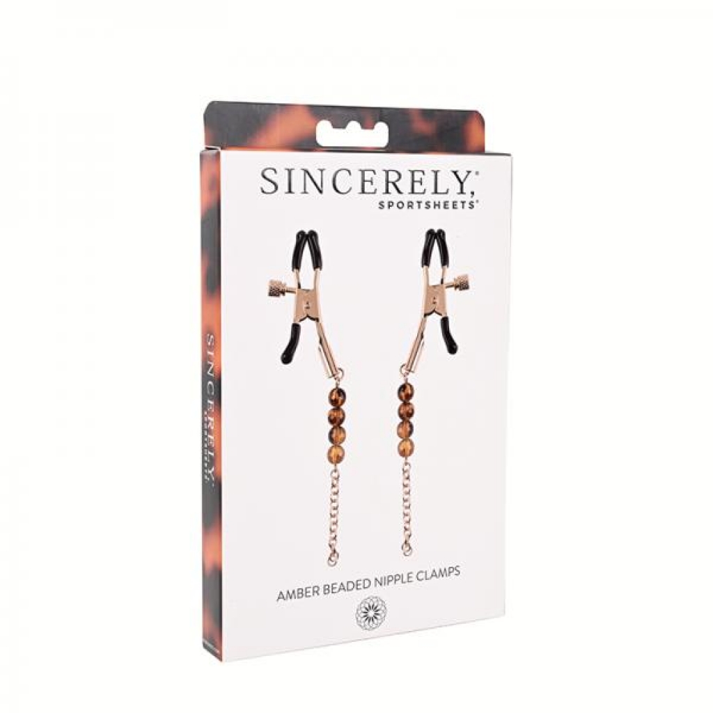 Sincerely Amber Beaded Nipple Jewelry