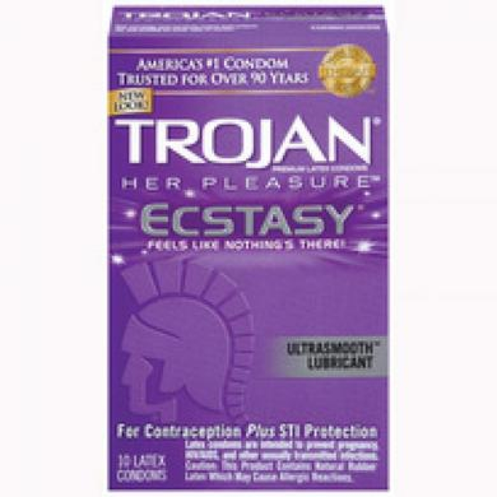 Trojan Her Pleasure Ecstasy - 10 Pack Condoms