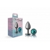 Cheeky Charms Round Teal Small Gunmetal Butt Plug