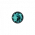 Cheeky Charms Round Teal Small Gunmetal Butt Plug