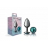 Cheeky Charms Round Teal Medium Gunmetal Butt Plug