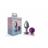 Cheeky Charms Round Purple Small Gunmetal Butt Plug