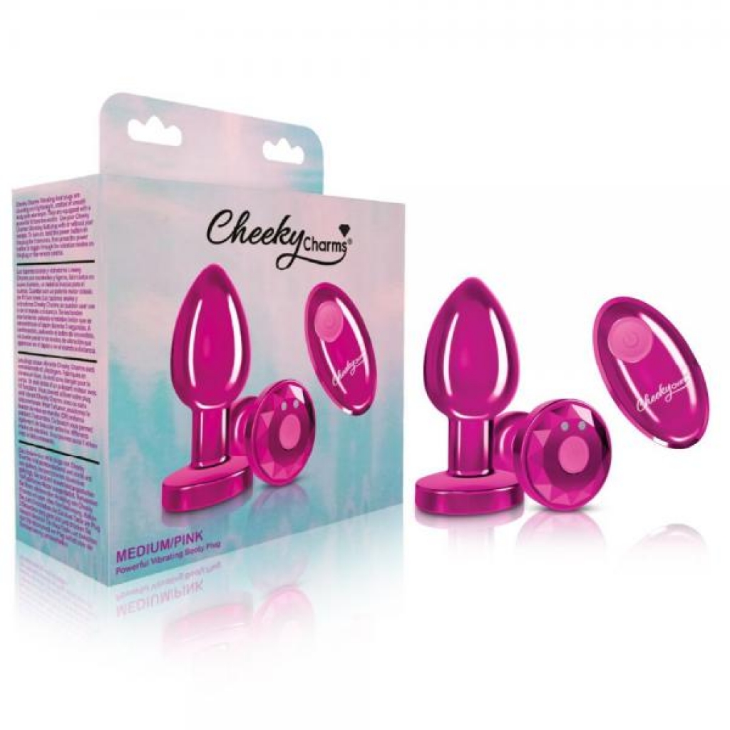 Cheeky Charms Medium Vibrating Metal Plug with Remote