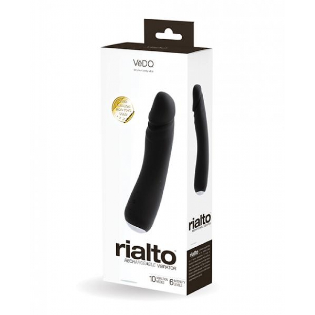 Vedo Rialto Rechargeable Vibrator - Pearl Black