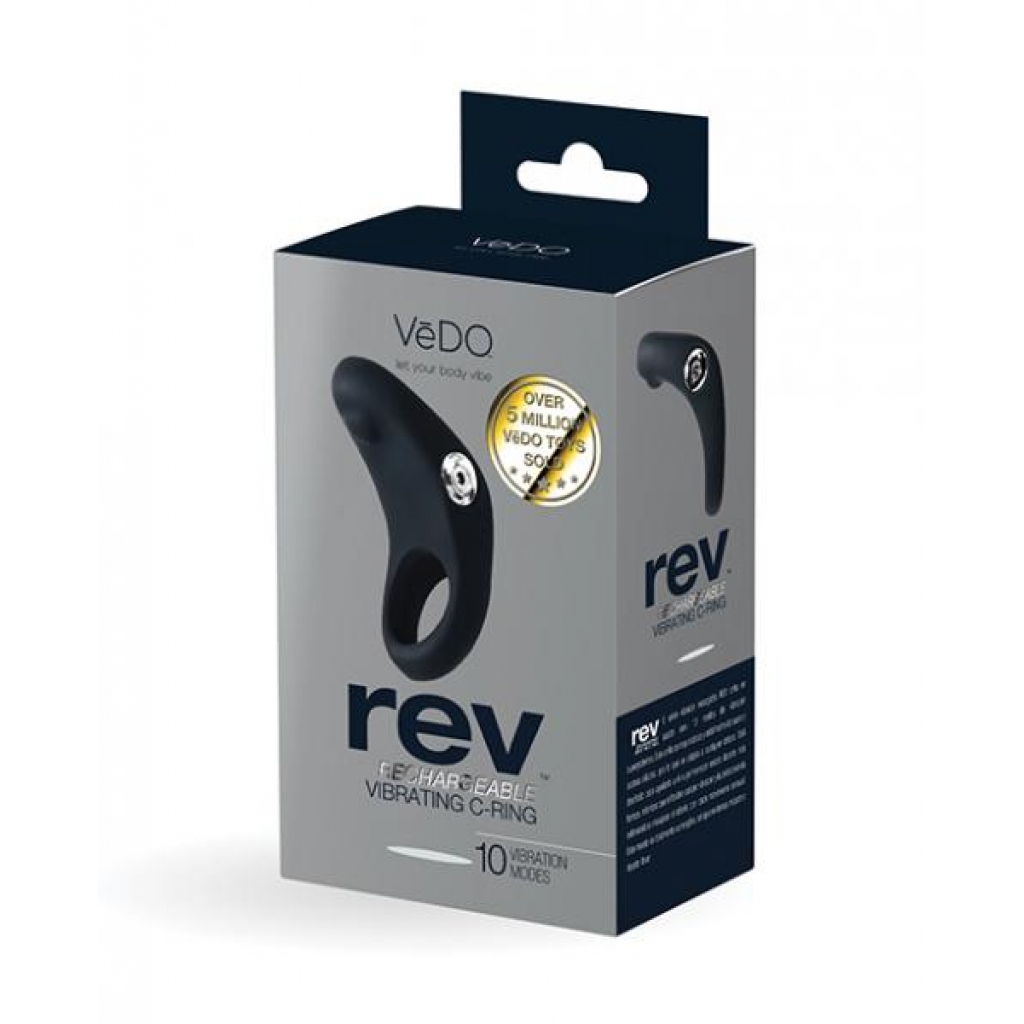 Vedo Rev Rechargeable C-ring: Vibrating Black