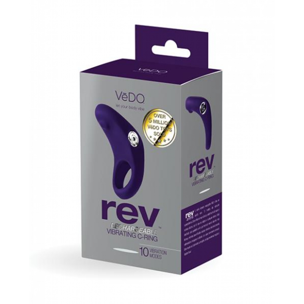 Vedo Rev Rechargeable C-ring - Vibrating Purple