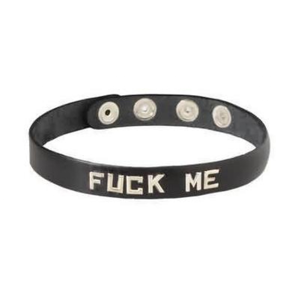 Wordband Collar - Fuck Me - Black