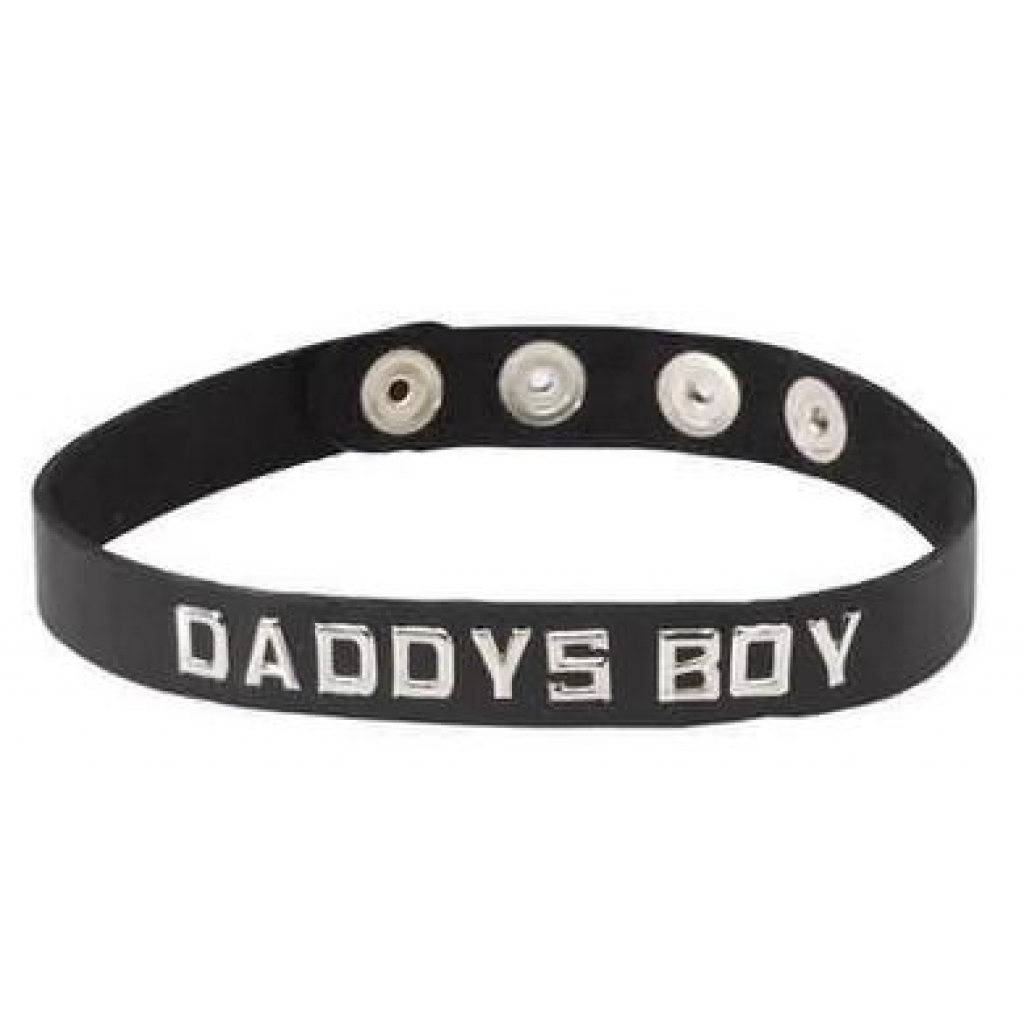 Wordband Collar - Daddy's Boy - Black