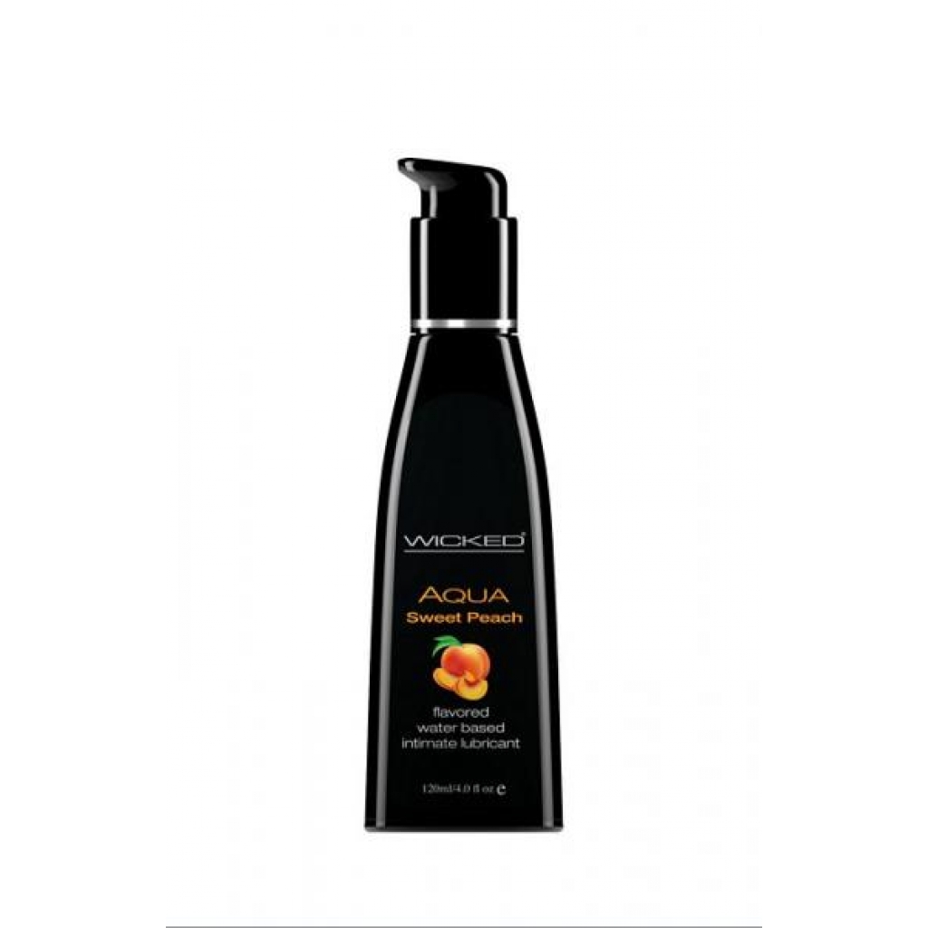 Wicked Aqua Sweet Peach Flavored Lubricant - 4 oz