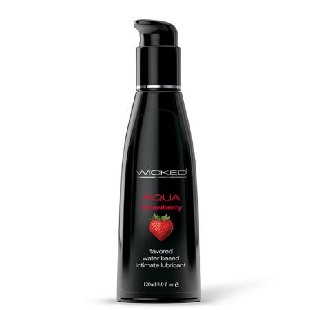 Wicked Aqua Strawberry Lubricant - 4 Fluid Ounces