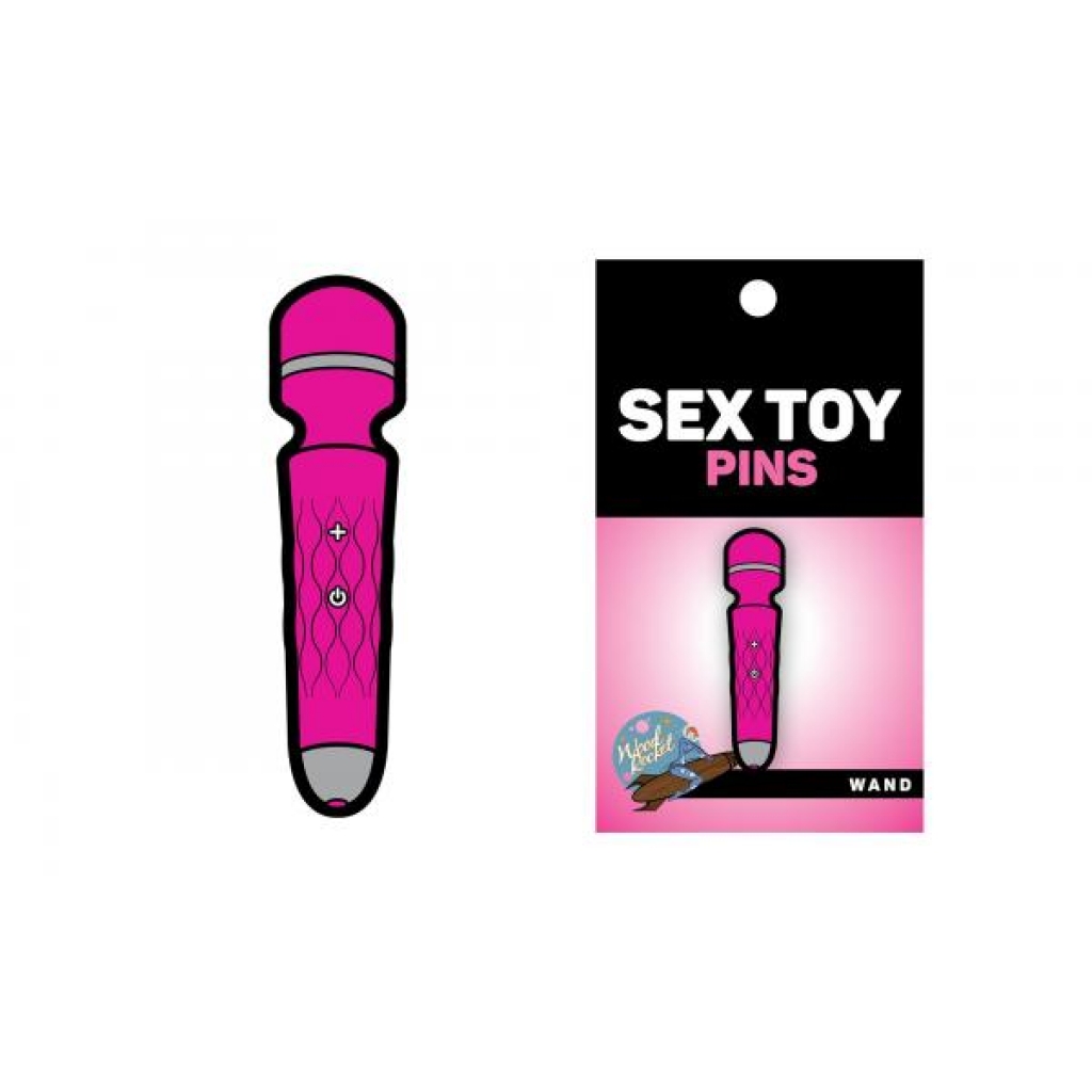 Pink Wand Sex Toy Enamel Pin