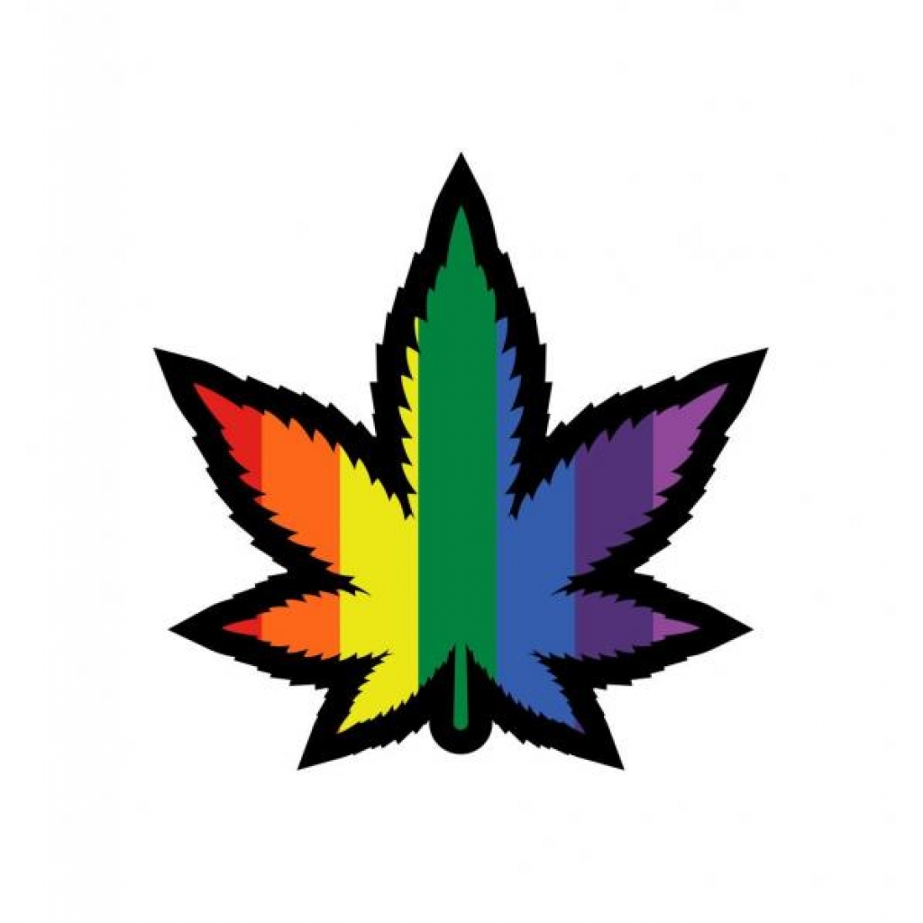 Rainbow Marijuana Leaf Pin