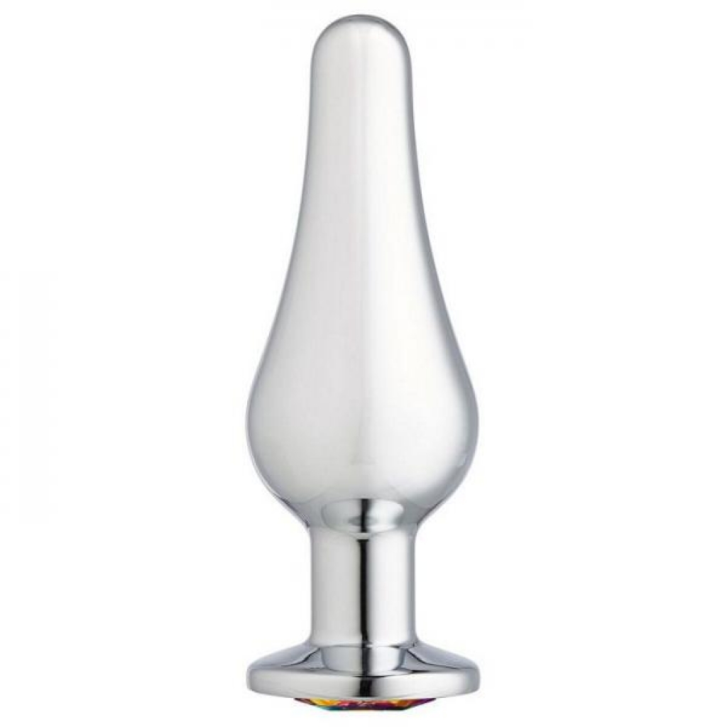 Cloud 9 Gems Silver Chromed Tall Anal Plug - Small