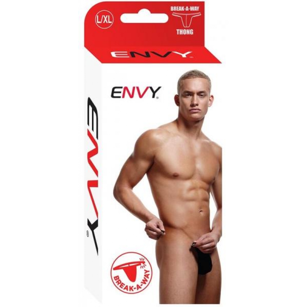 Envy Break-a-way Thong - Black L/XL