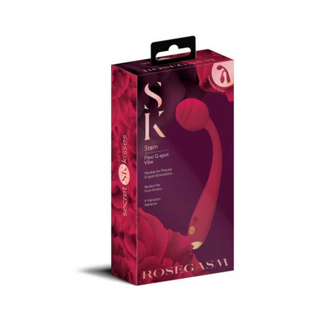 Rosegasm Long Stem Flexi Gspot Vibe - Rose