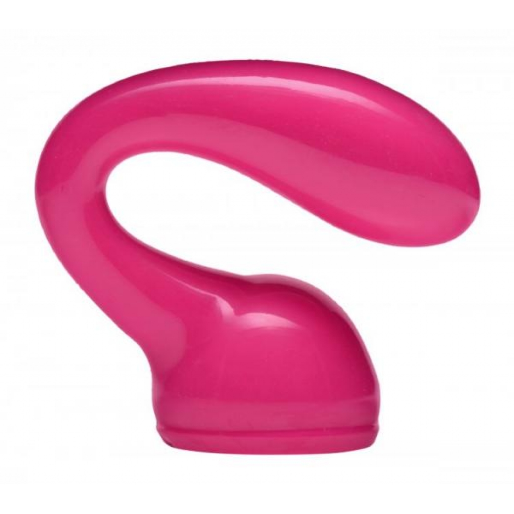 Ergonomically Curved Wand Massager Attachment - Pink