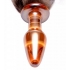 Frisky Fox Tail Glass Anal Plug - Orange