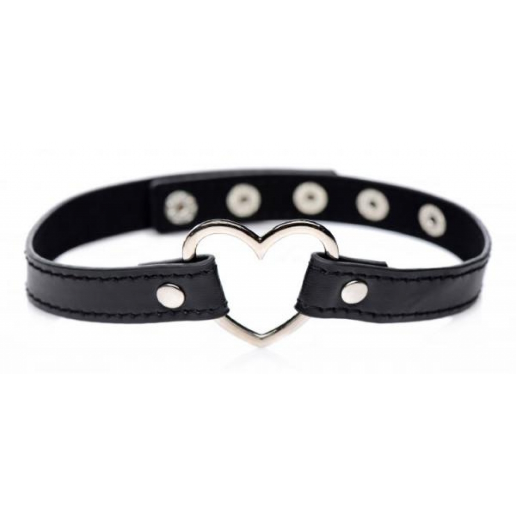 Dark Heart Chrome Heart Black Choker - O/S