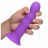 Squeeze-It Silexpan Phallic Dildo - Purple