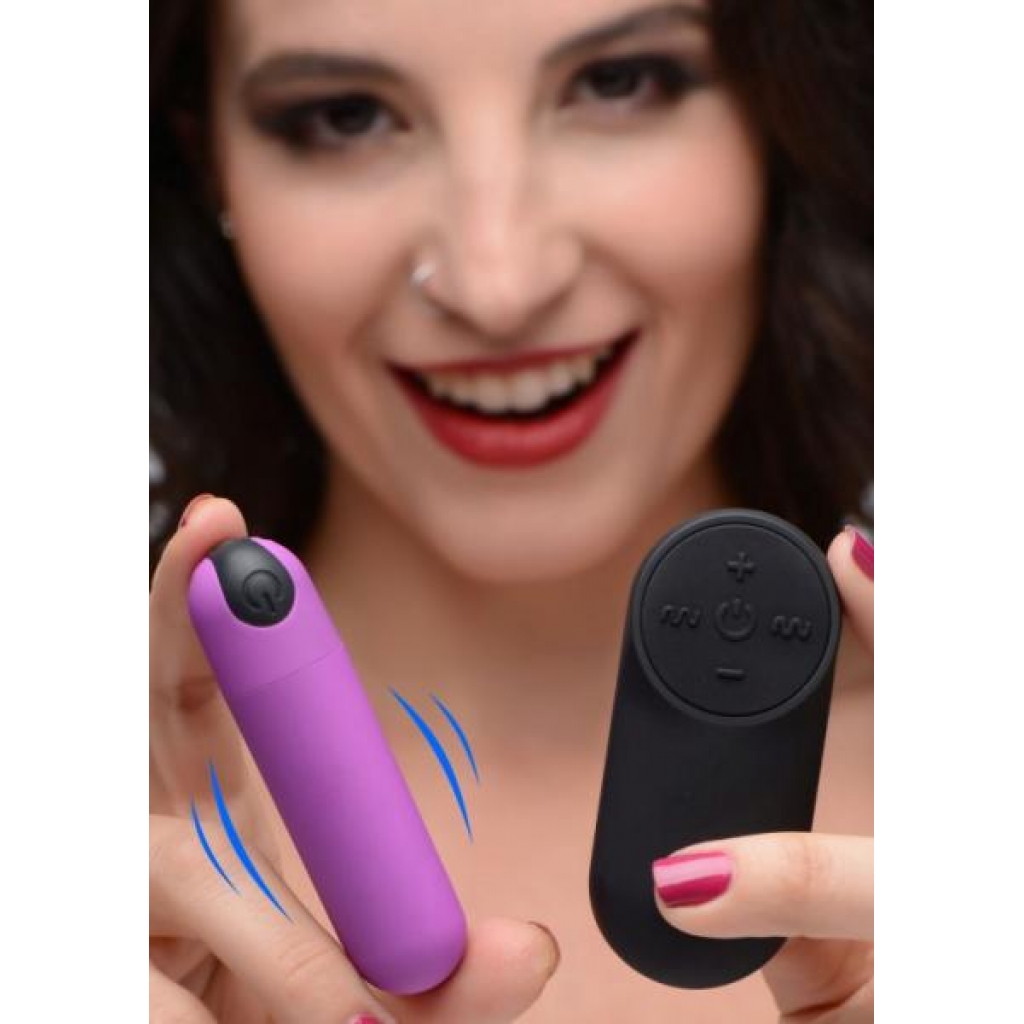 Bang! Vibrating Bullet with Remote Control - Purple