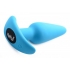 Bang! 21X Vibrating Silicone Butt Plug with Remote - Blue