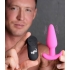 Bang! 21x Vibrating Silicone Butt Plug With Remote - Pink