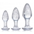 Booty Sparks Glitter Gem Anal Plug Set - Silver