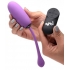 Bang! 28X Plush Egg Vibrator with Remote Control - Purple