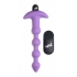 Bang! Vibrating Silicone Anal Beads & Remote - Purple