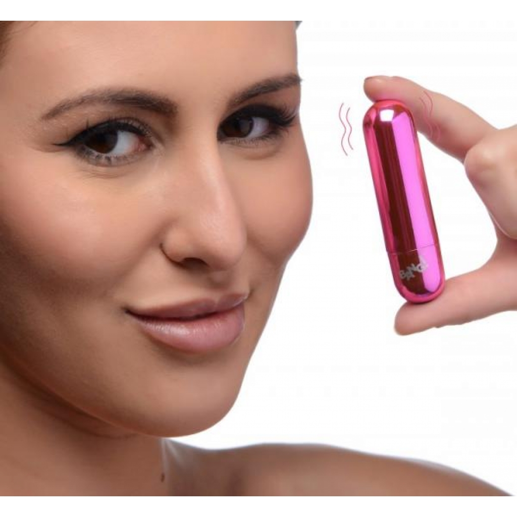 Bang! 10x Vibrating Metallic Bullet in Pink