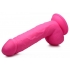 Pop 8.25in Dildo With Balls Pink