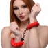 Master Series Cuffed In Fur Furry Handcuffs - Red