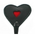 Heart Tip Crop - Black with Red Detail