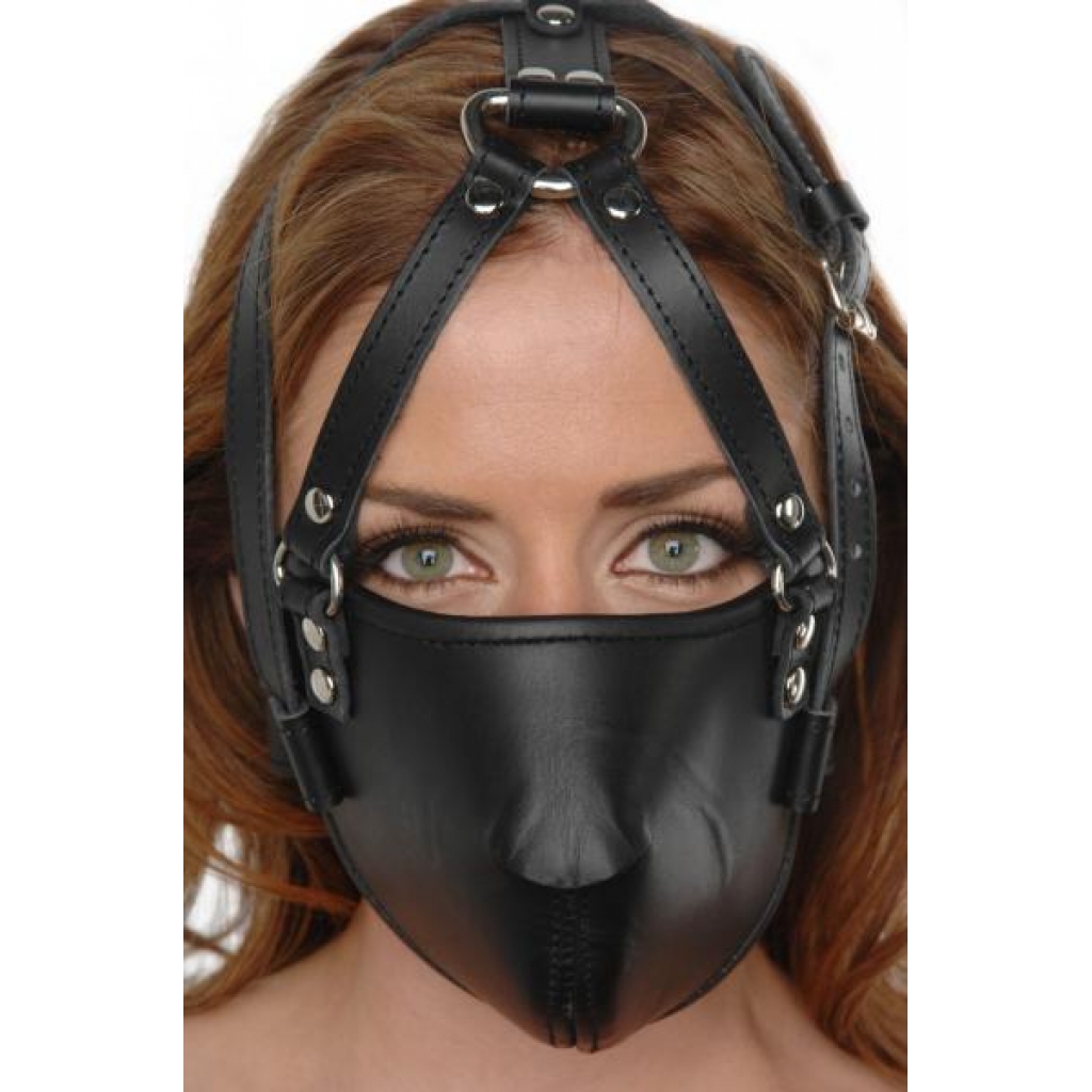 Strict Leather Face Harness - Black