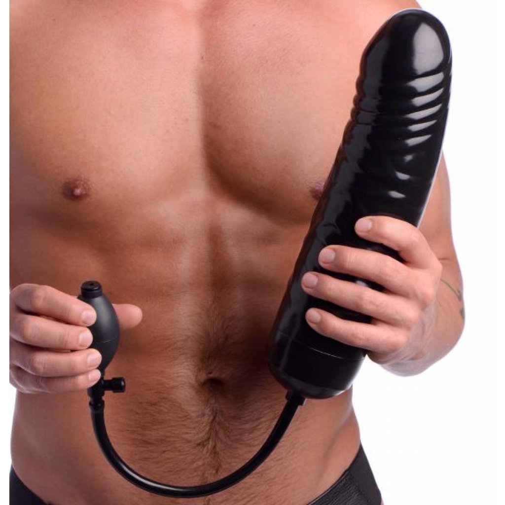 XXL Inflatable Dildo - 12.5 Inches Black