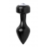 Spade Petite Jeweled Anal Plug Aluminum Black