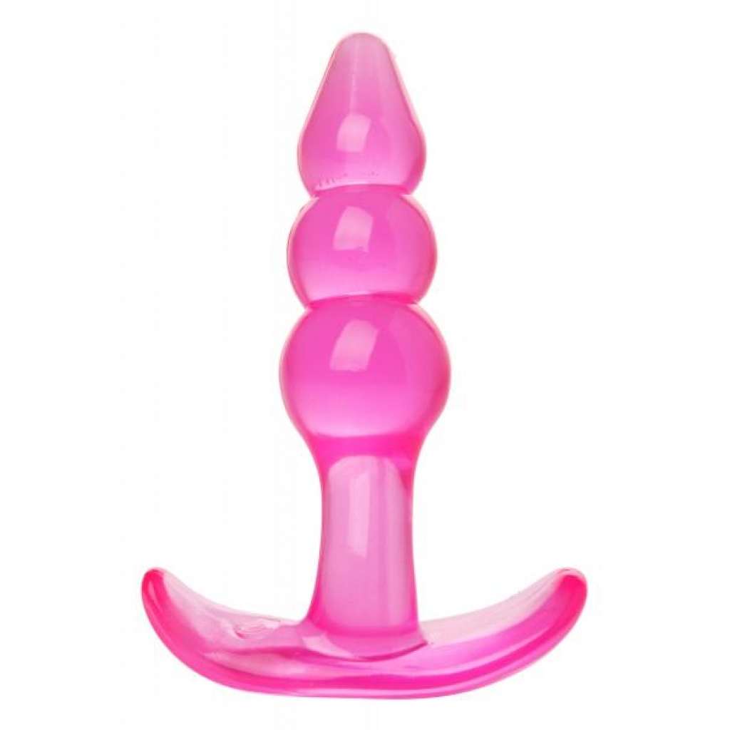 Soft and Flexible Starter Anal Plug - Pink Bubbles Bumpy