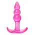 Soft and Flexible Starter Anal Plug - Pink Bubbles Bumpy