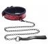 Crimson Tied Collar With Leash - Red & Black