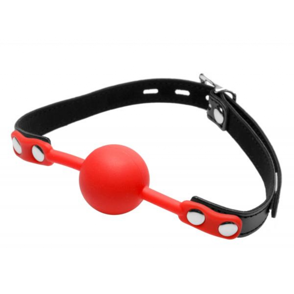 Silicone Comfort Ball Gag - Red